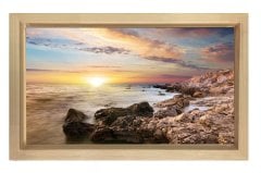 Gökyüzü Ve Deniz Tablosu Naturel Ahşap Çerçeve - 100x150