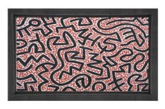 Soyut Çizgiler Tablosu Siyah Ahşap Çerçeve - 45x30