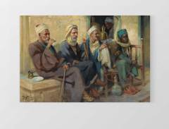 Osmanlı Kahvehanesi Tablosu Çerçevesiz - 45x30
