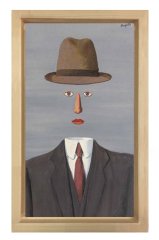 Rene Magritte Tablosu Naturel Ahşap Çerçeve - 100x200
