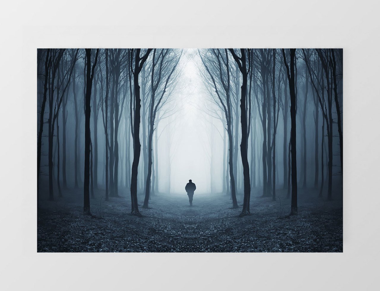 Yalnız Yol 3D Tablosu Çerçevesiz - 100x200