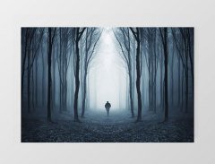 Yalnız Yol 3D Tablosu Çerçevesiz - 100x200