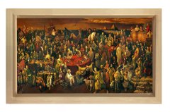 103 Ünlü Tablosu Naturel Ahşap Çerçeve - 45x30