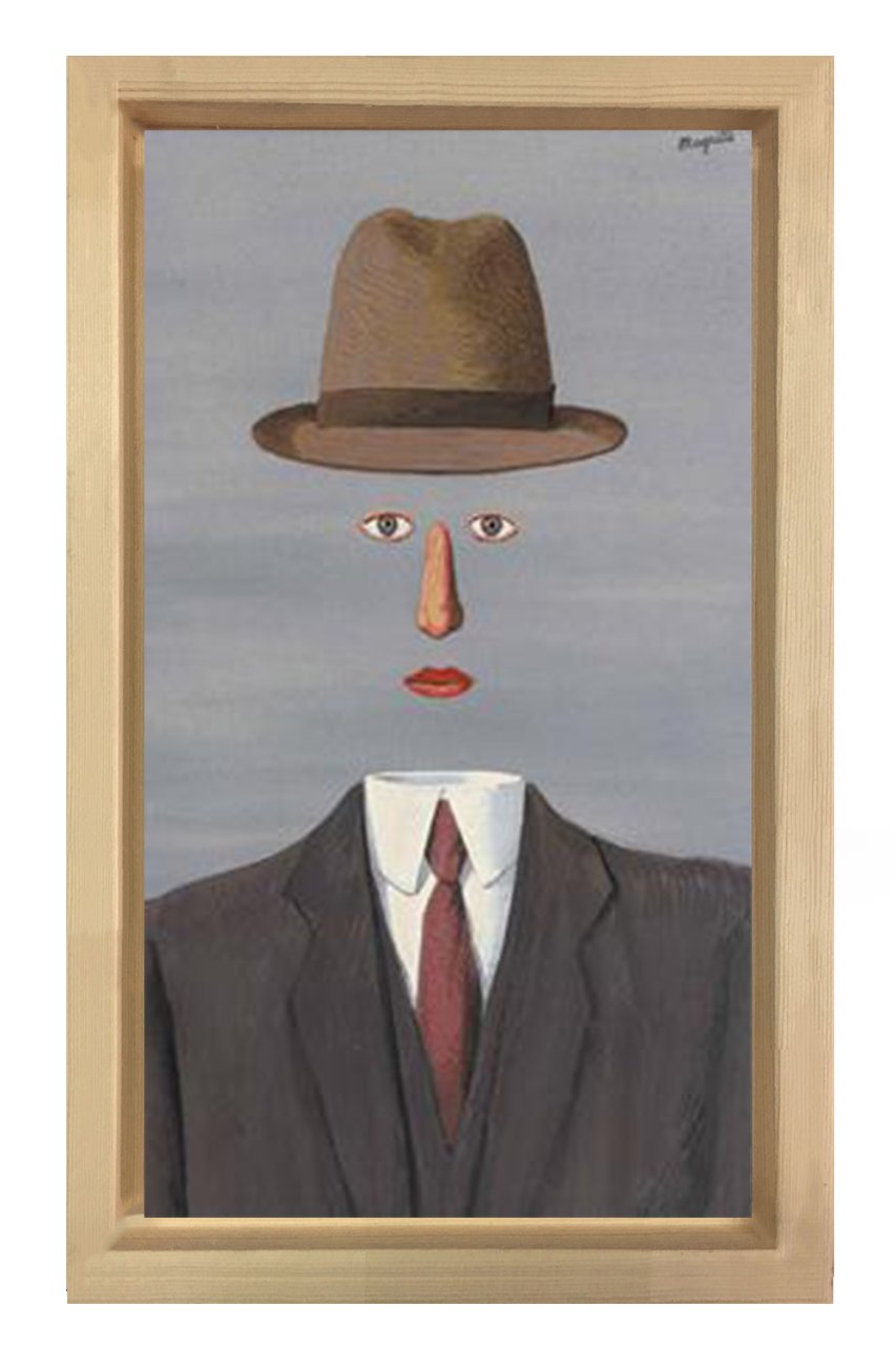 Rene Magritte Tablosu Naturel Ahşap Çerçeve - 40x60