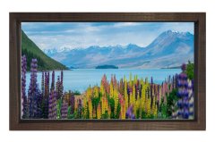 Muhteşem Doğa Manzarası Tablosu Kahverengi Ahşap - 40x60