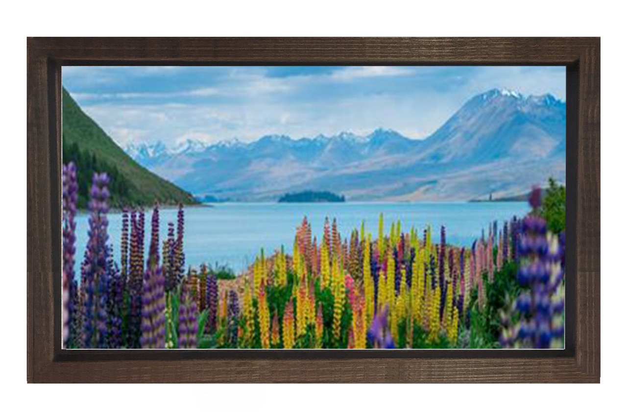 Muhteşem Doğa Manzarası Tablosu Kahverengi Ahşap - 45x30