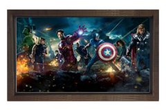 Ironman Tablosu Kahverengi Ahşap Çerçeve - 40x60