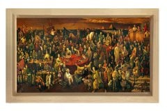 103 Ünlü Tablosu Naturel Ahşap Çerçeve - 50x90