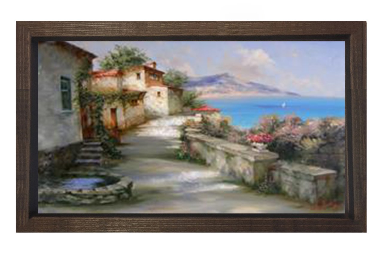 Taş Evler ve Deniz Tablosu