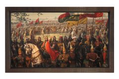 Osmanlı Orduları Tablosu Kahverengi Ahşap Çerçeve - 50x70