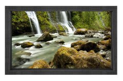 Orman içinde Akarsu Tablosu Siyah Ahşap Çerçeve - 50x90