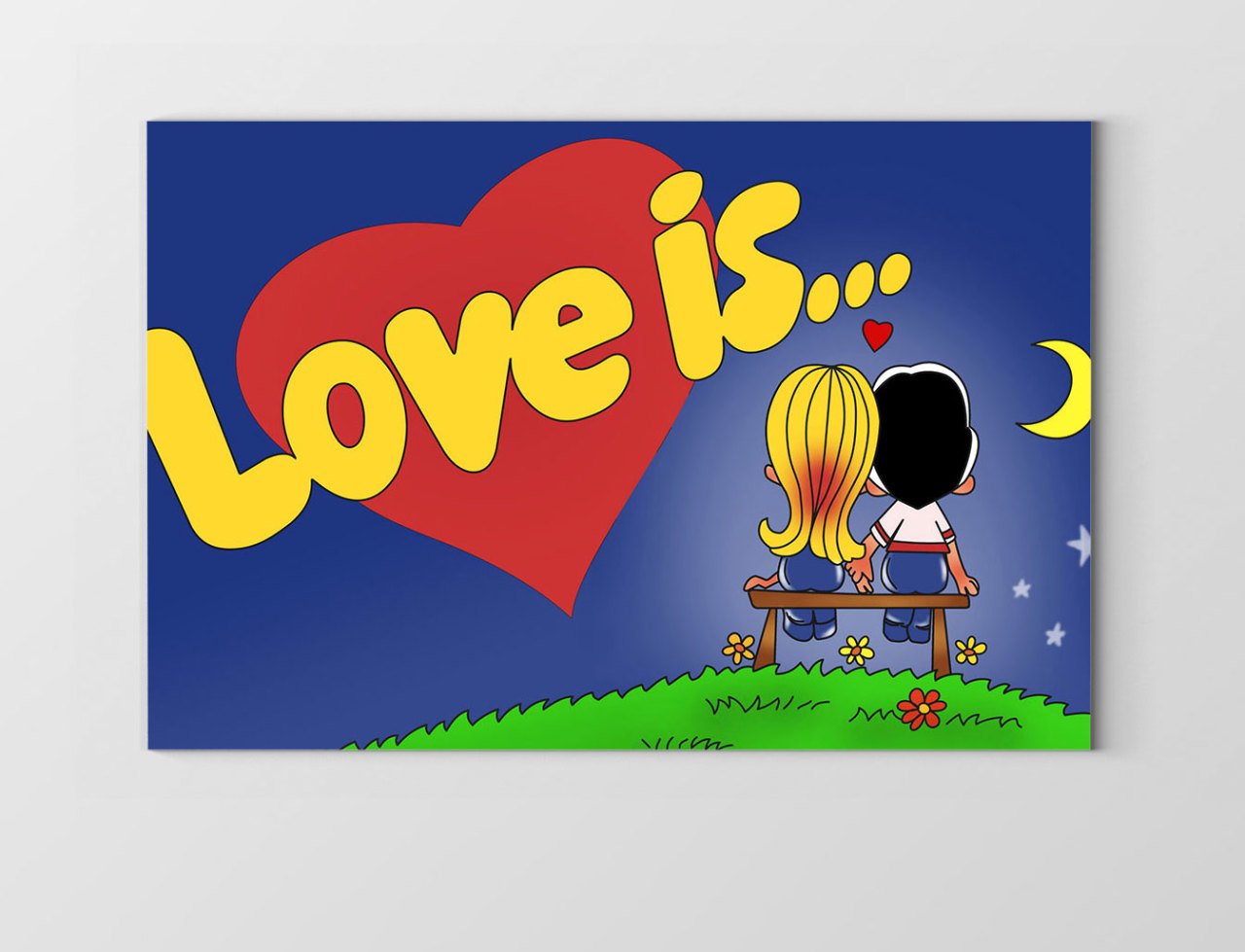 Love İs Tablosu Çerçevesiz - 45x30
