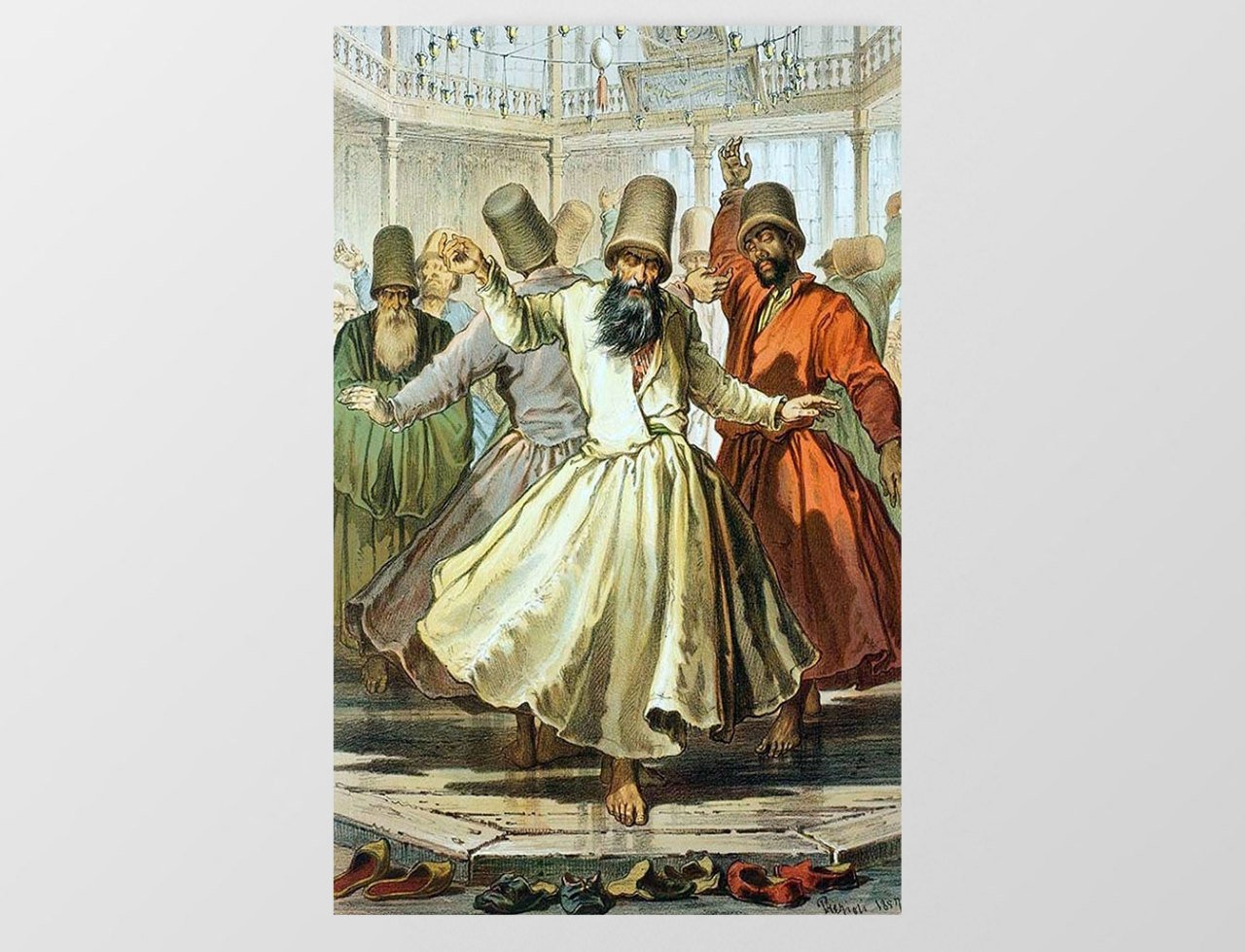 Mevleviler Tablosu Çerçevesiz - 45x30