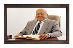 Sayın:Necmettin Erbakan Tablosu Kahverengi Ahşap - 50x70
