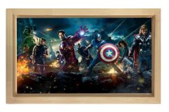 Ironman Tablosu Naturel Ahşap Çerçeve - 100x200