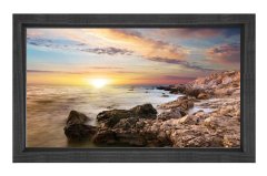 Gökyüzü Ve Deniz Tablosu Siyah Ahşap Çerçeve - 50x90