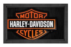Harley Davidson Tablosu Siyah Ahşap Çerçeve - 100x150