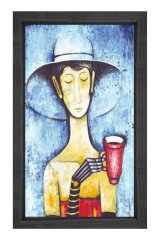 Marinne Vias Tablosu Siyah Ahşap Çerçeve - 40x60