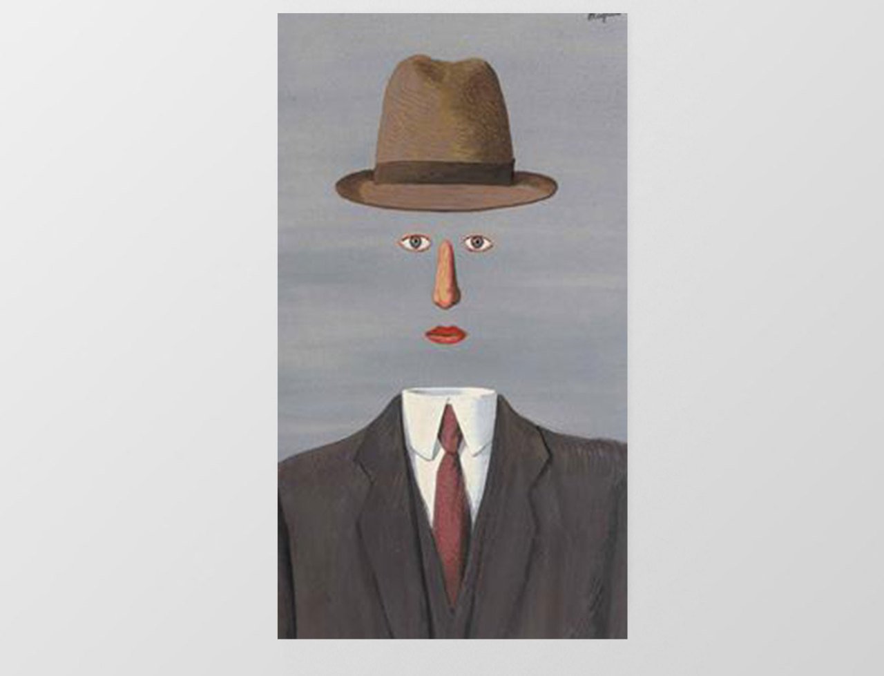 Rene Magritte Tablosu Çerçevesiz - 100x200