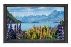 Muhteşem Doğa Manzarası Tablosu Siyah Ahşap - 50x70
