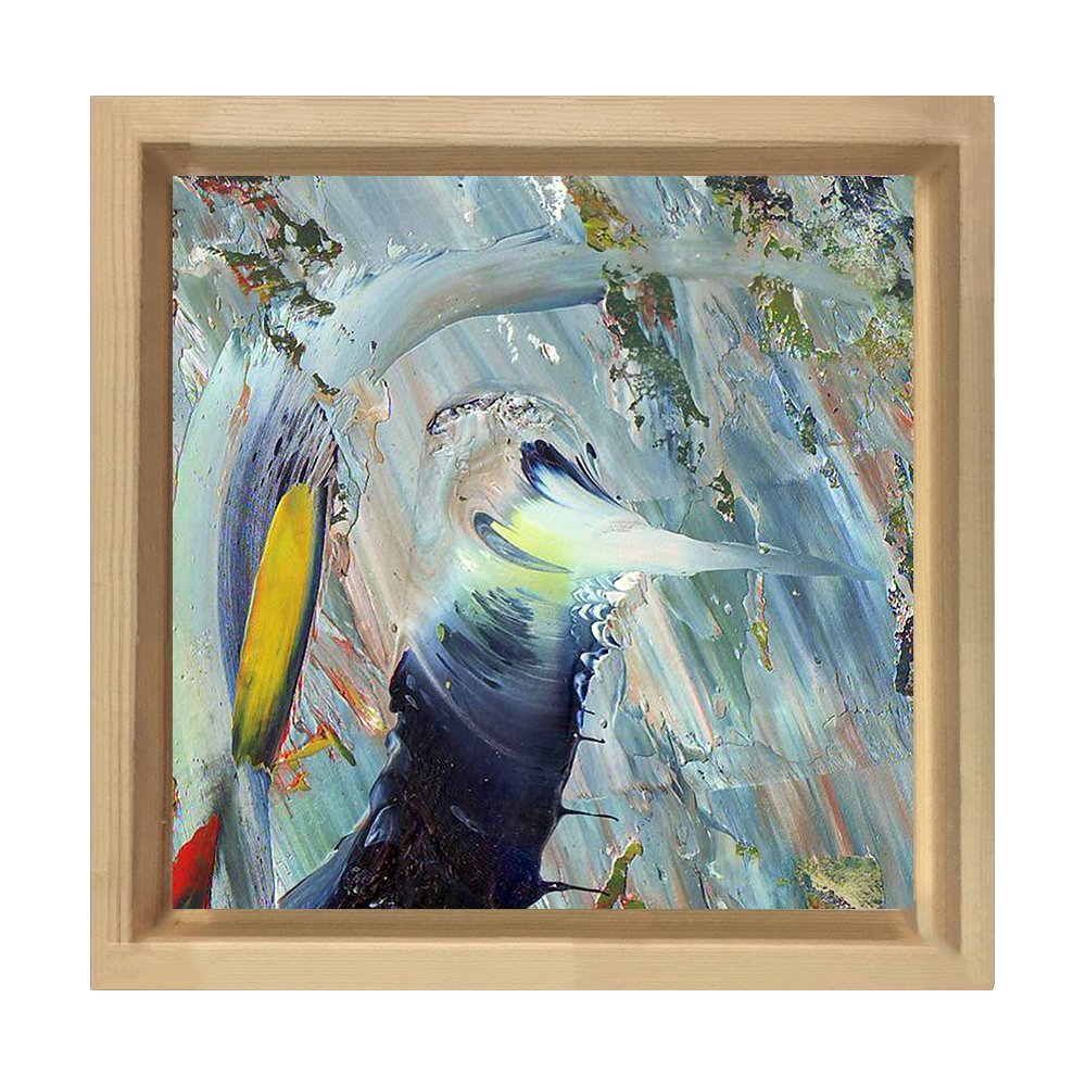 Soyut Reprodüksiyon Tablosu Naturel Ahşap Çerçeve - 50x50