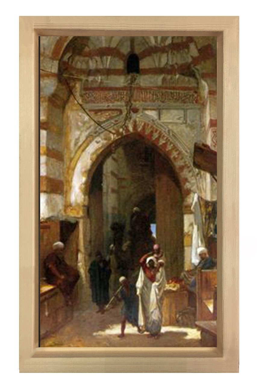 Han Kapısı Tablosu Naturel Ahşap Çerçeve - 70x100