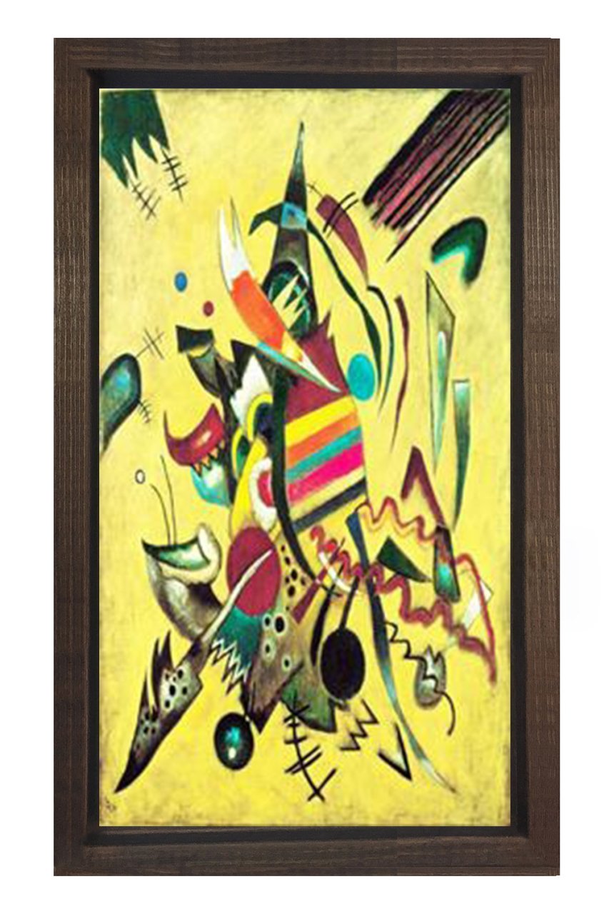 Vassily Kandisky Tablosu Kahverengi Ahşap Çerçeve - 100x200
