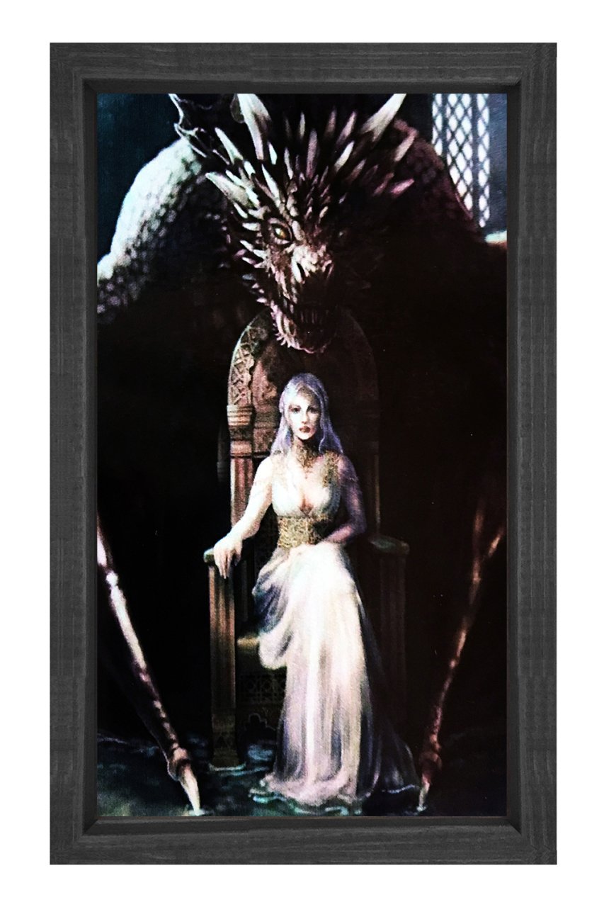 Ejderha Annesi Tablosu Siyah Ahşap Çerçeve - 40x60