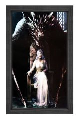 Ejderha Annesi Tablosu Siyah Ahşap Çerçeve - 40x60