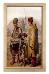 Enver Paşa Tablosu Naturel Ahşap Çerçeve - 70x100