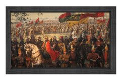 Osmanlı Orduları Tablosu Siyah Ahşap Çerçeve - 70x100