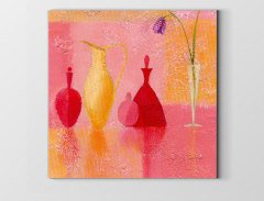 Dekoratif Şişeler Ve Vazo Tablosu Çerçevesiz - 30x30