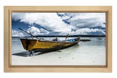 Kayıklar Tablosu Naturel Ahşap Çerçeve - 100x150