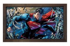 Superman Tablosu Kahverengi Ahşap - 40x60