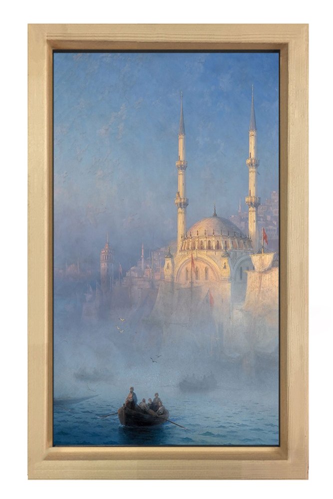 Ivan Avozosky Ayasofya  Tablosu Naturel Ahşap Çerçeve - 50x90