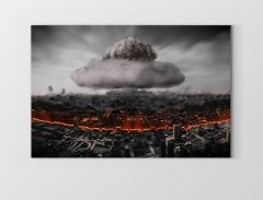 Kıyamet  Şehiri Tablosu Çerçevesiz - 70x100