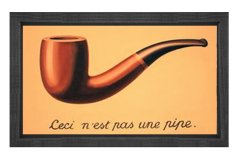 Pipo tablosu Tablosu Siyah Ahşap - 100x150