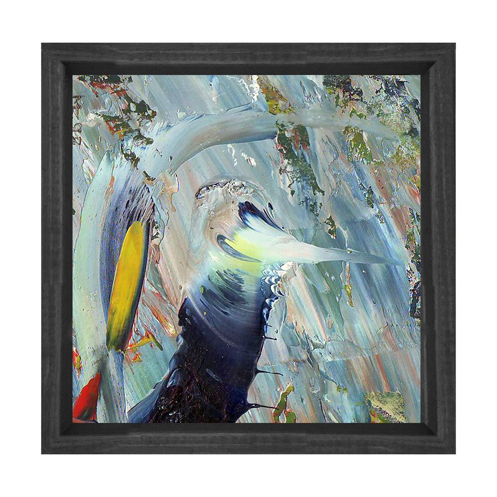 Soyut Reprodüksiyon Tablosu Siyah Ahşap Çerçeve - 50x50
