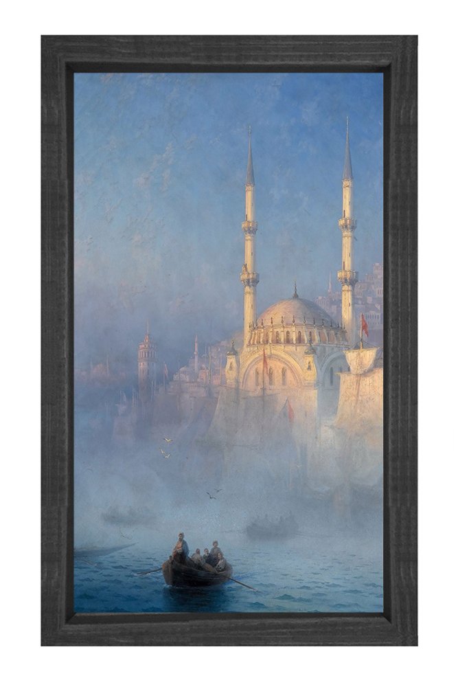 Ivan Avozosky Ayasofya  Tablosu Siyah Ahşap Çerçeve - 40x60