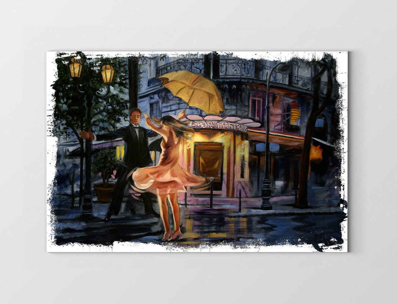 Romantik Gece Tablosu Çerçevesiz - 50x70