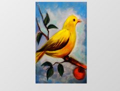 Muhabbet kuşu Tablosu Çerçevesiz - 100x150