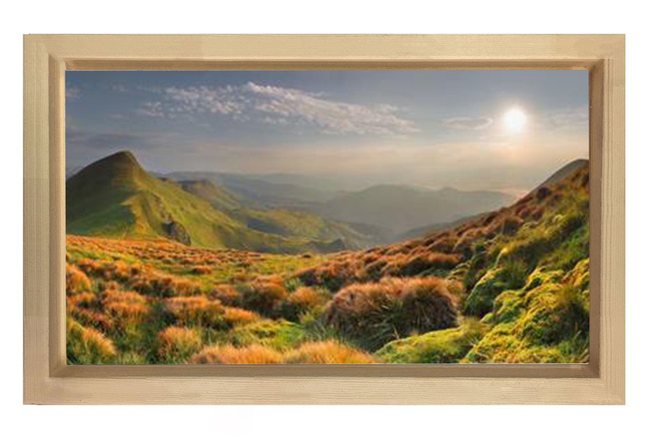 Gün Doğumu Orman Tablosu Naturel Ahşap - 40x60
