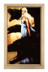Ejderha Annesi Tablosu Naturel Ahşap Çerçeve - 50x90