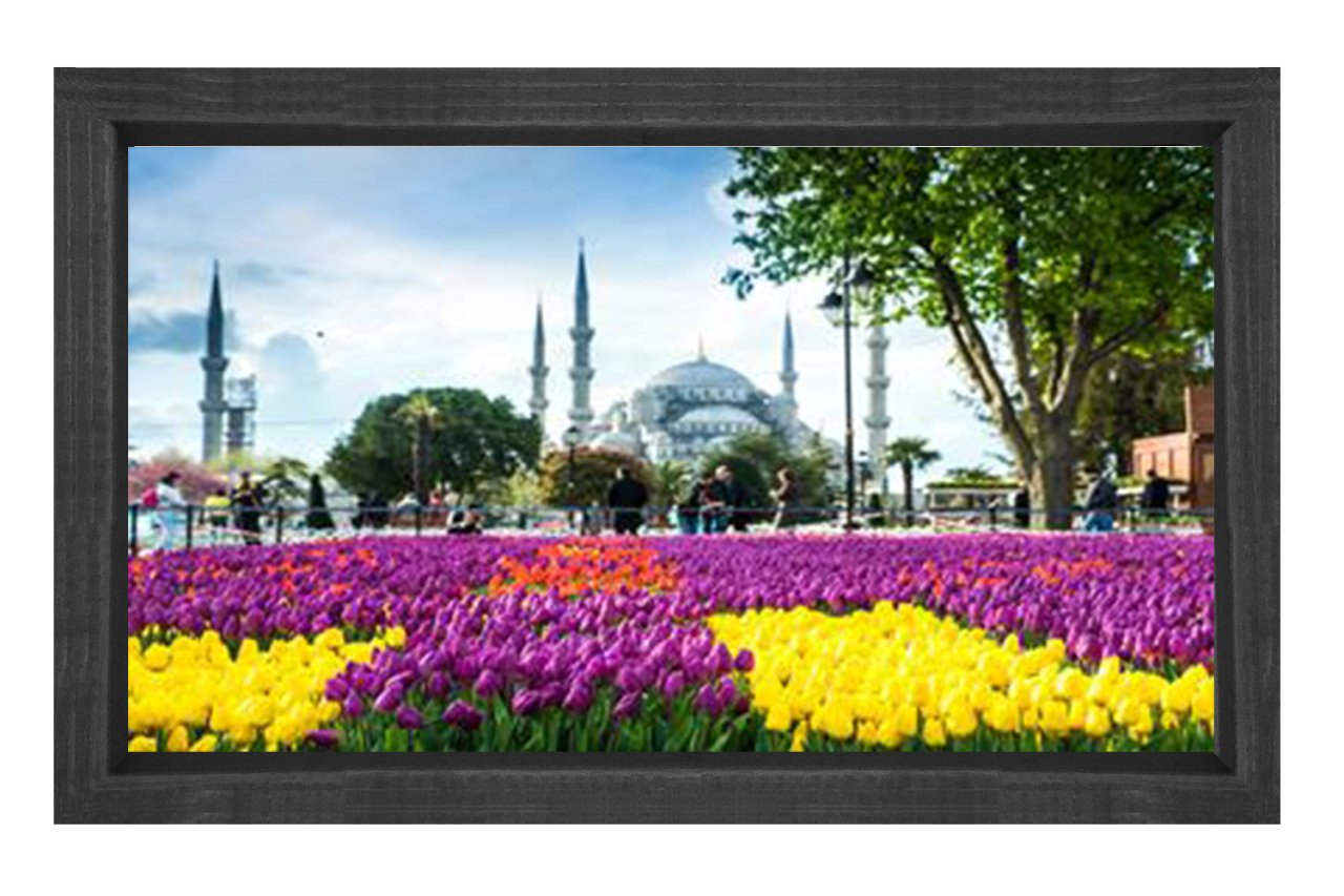 Sultan Ahmet Tablosu Siyah Ahşap Çerçeve - 100x150