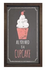 Tüm İhtiyacım Cake Tablosu Kahverengi Ahşap Çerçeve - 40x60