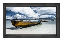 Kayıklar Tablosu Siyah Ahşap Çerçeve - 40x60
