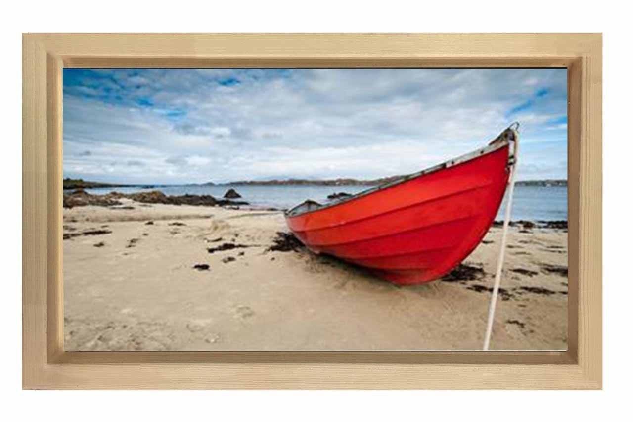 Kumsal ve Kayık Tablosu Naturel Ahşap - 100x200