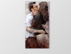 Öpüşen Çift Tablosu Çerçevesiz - 50x70