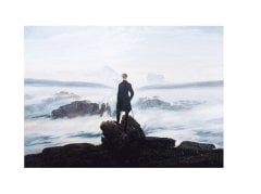 Caspar David Friedrich - Bulutların Üzerinde Yolculuk Tablosu Çerçevesiz - 50x70