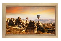 Kapodokya Peri Bacaları Tablosu Naturel Ahşap - 70x100